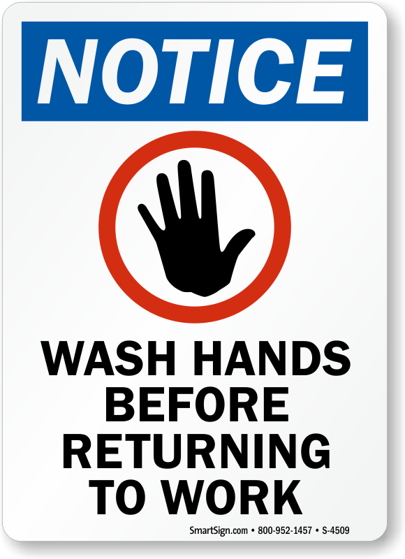 employee's must wash there hands before returning to work