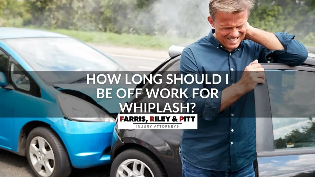 how long should i be off work for whiplash