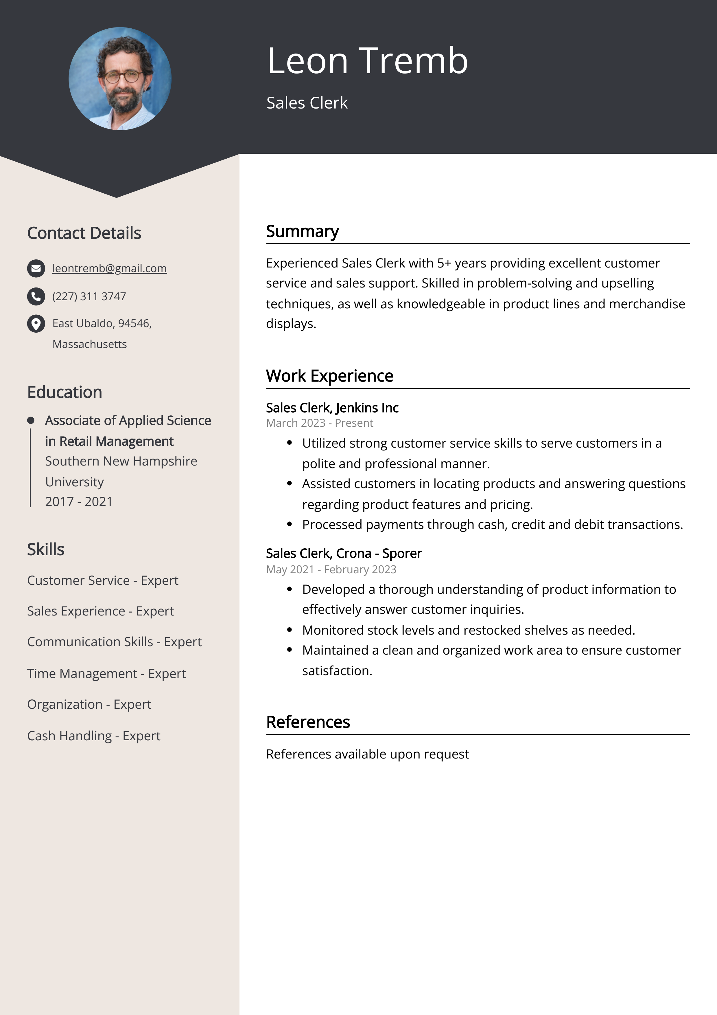 sales clerk job description