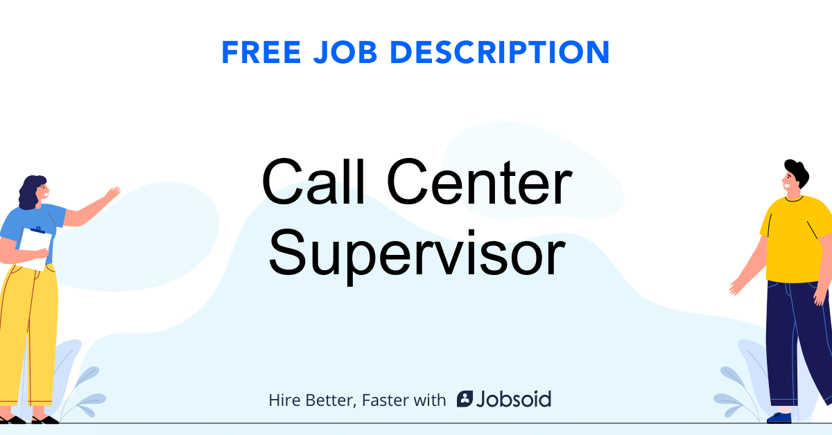 call center supervisor job description