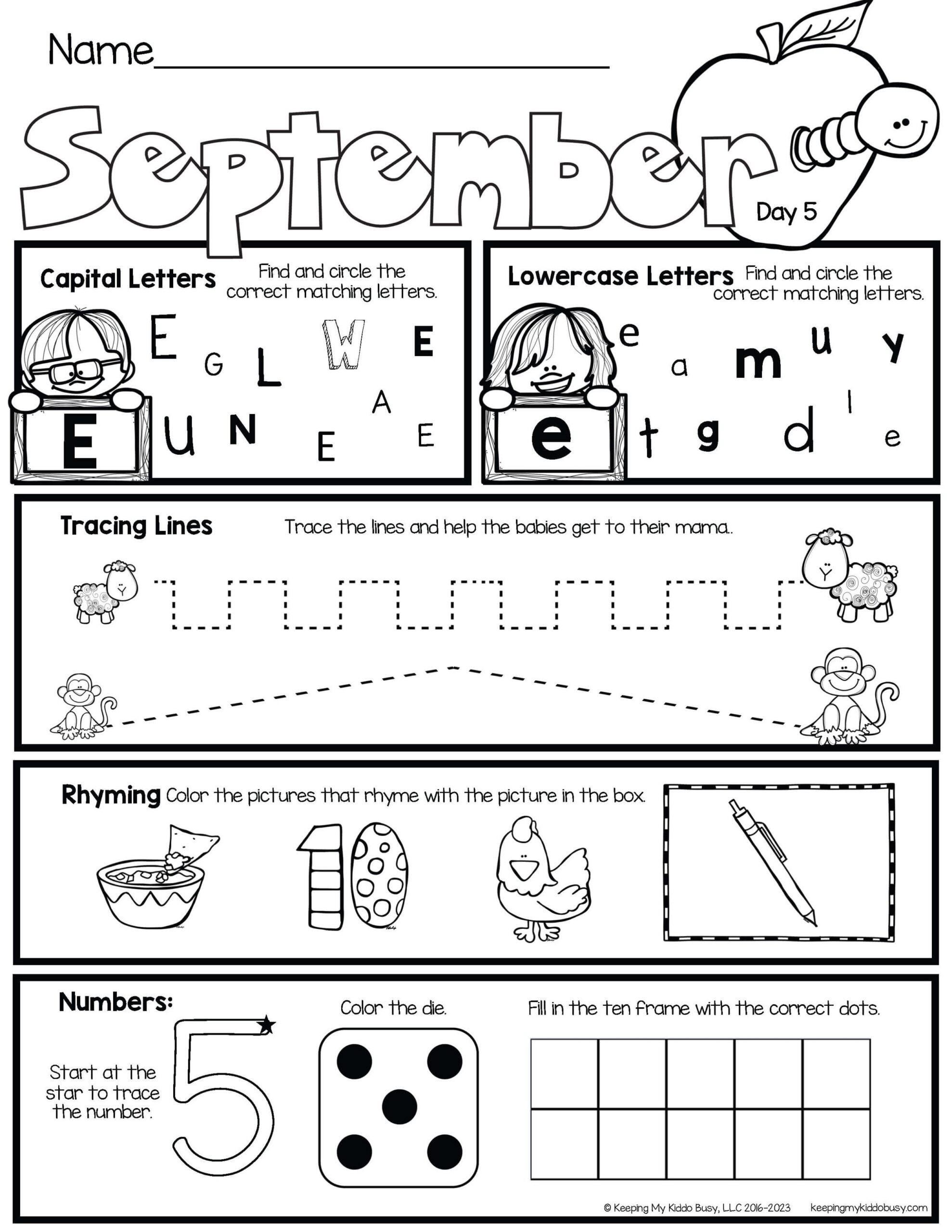 kindergarten morning work
